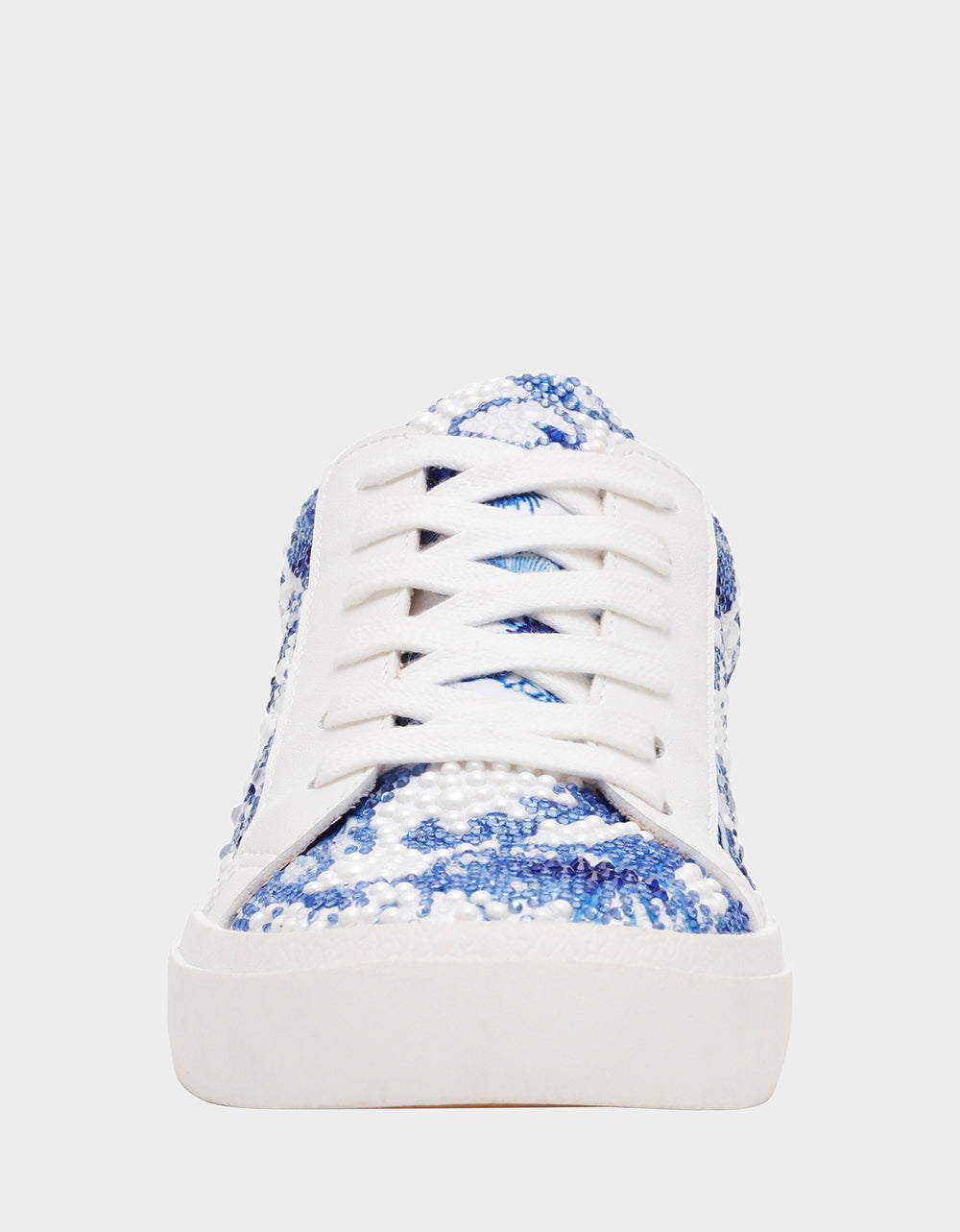 DAMON WHITE/BLUE FLORAL Women's Blue Floral Sneaker