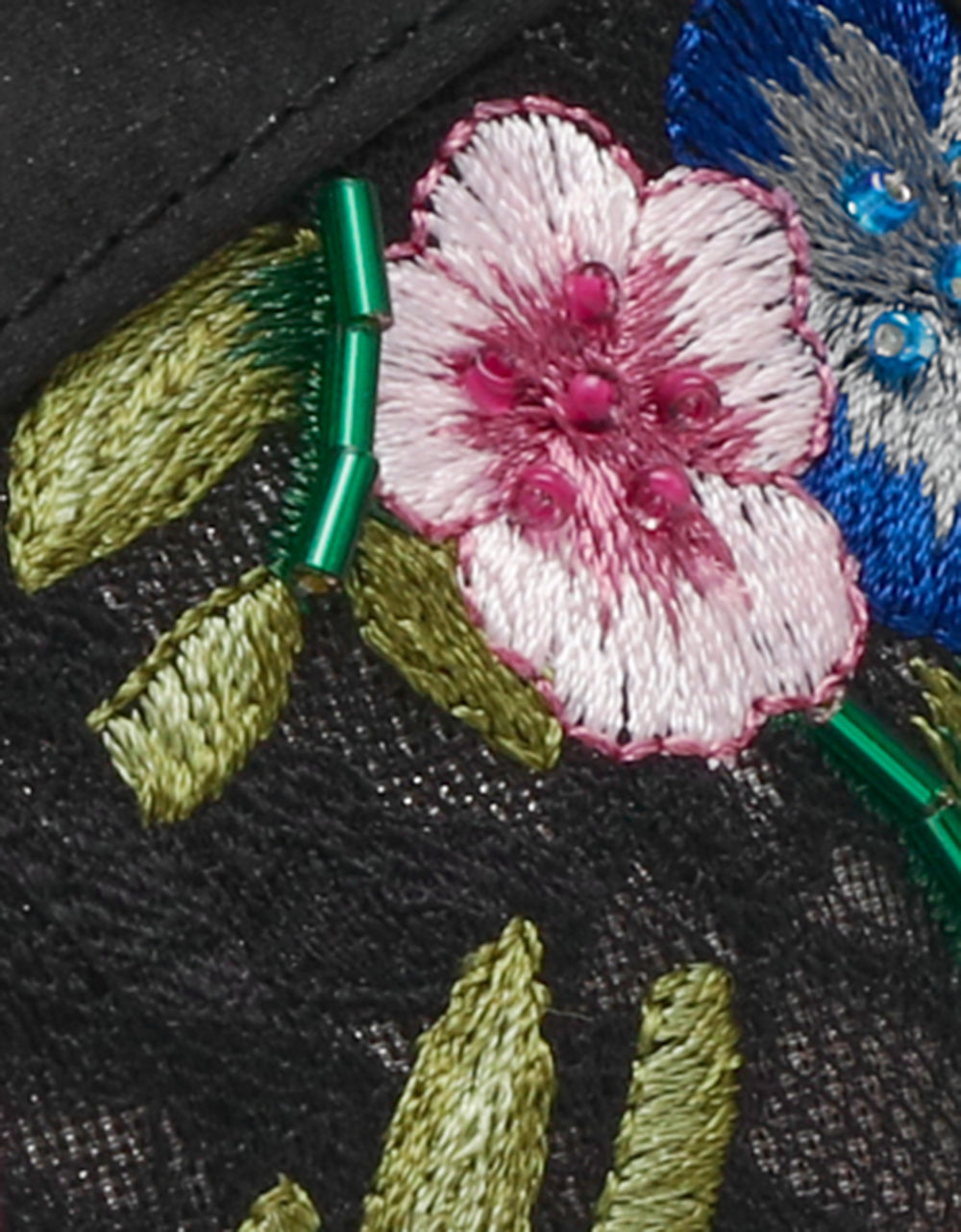 JAYLA BLACK MULTI FLORAL Platform Low-Top Lace-Up Sneaker