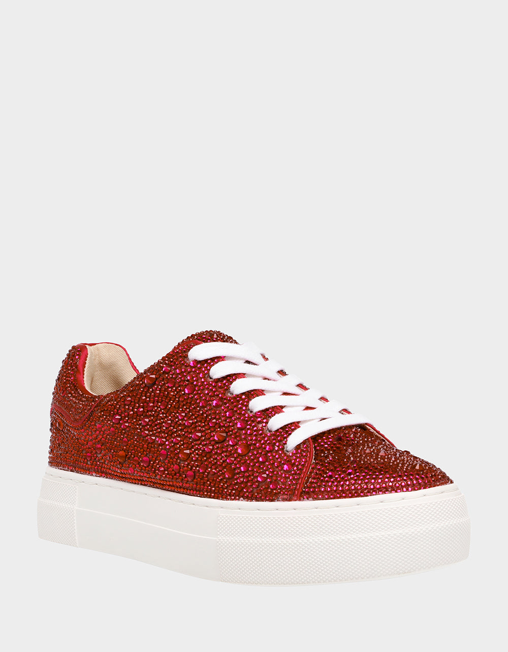 SIDNY RED Rhinestone Sneaker