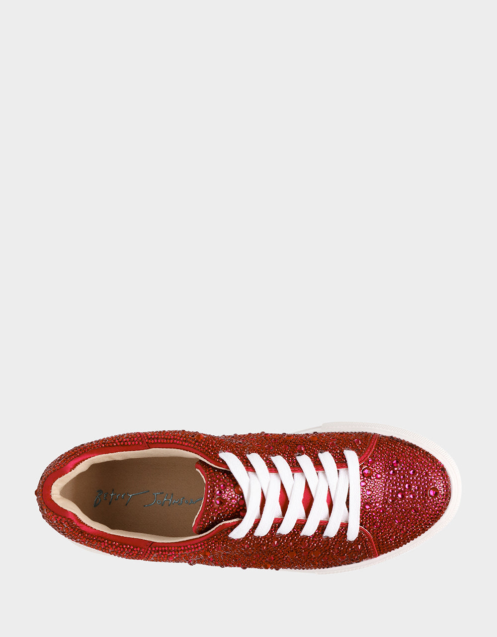 SIDNY RED Rhinestone Sneaker