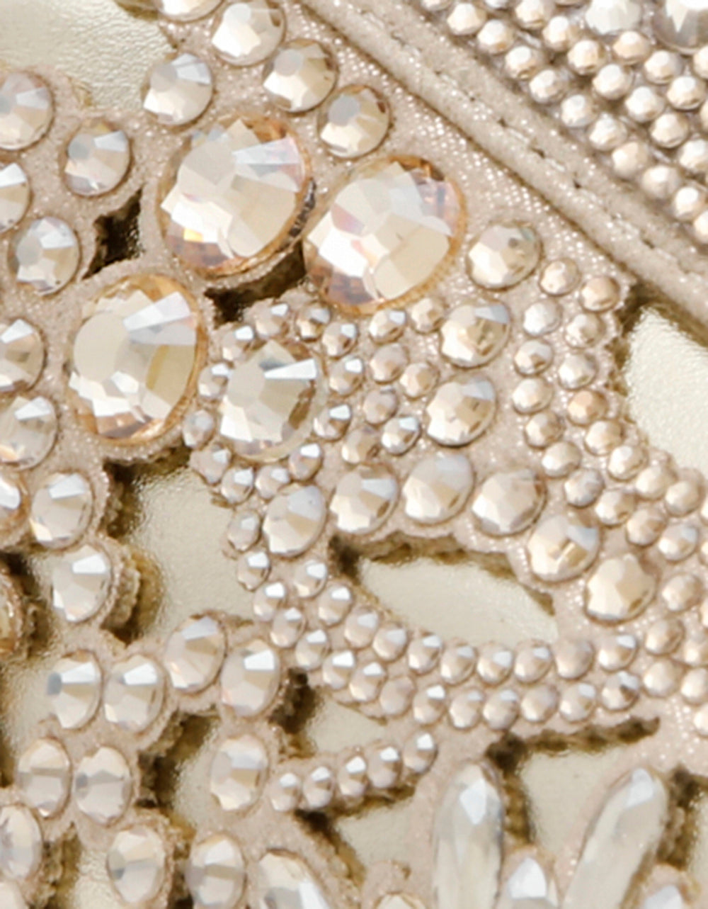 REILY LIGHT GOLD Platform Low-Top Lace-Up Rhinestone Women's Sneaker