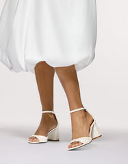 KAMI PEARL Block Heel Open Toe Women's Heel