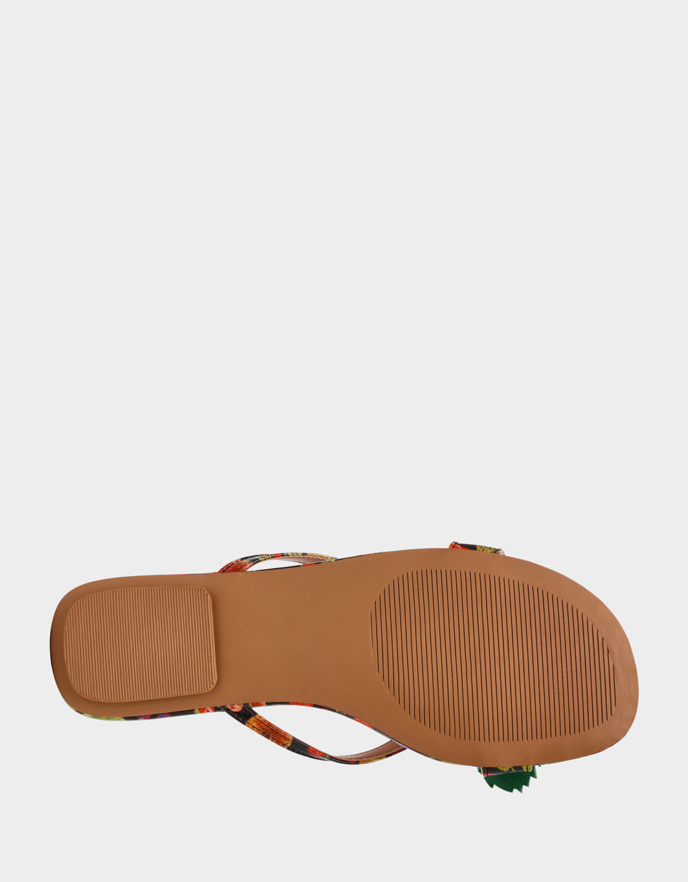 GARRIK BLACK MULTI Women's Thong Strappy Fruit Printed Sandal