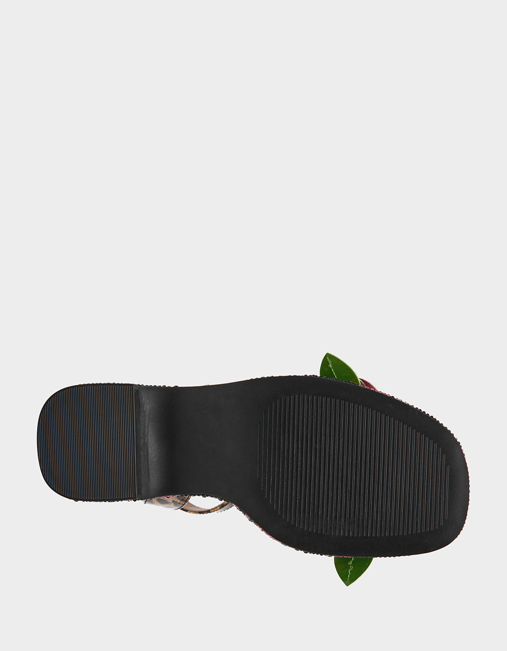 LIZZETE Black Rose Platform Flowers Embellished Women's Wedge Heel