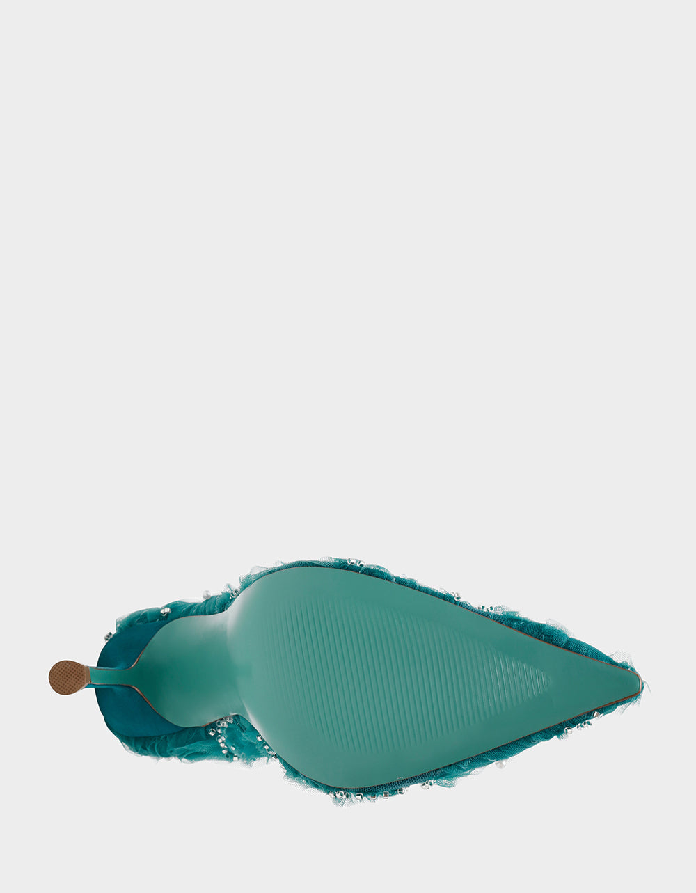 ROXIE EMERALD Pointed-Toe Mesh Stiletto Pump Women's Heel