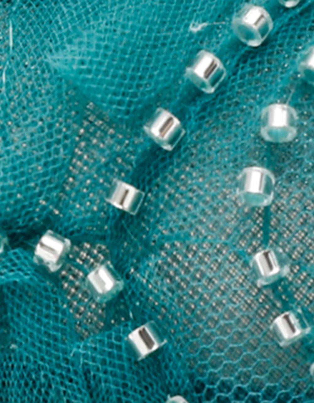 ROXIE EMERALD Pointed-Toe Mesh Stiletto Pump Women's Heel