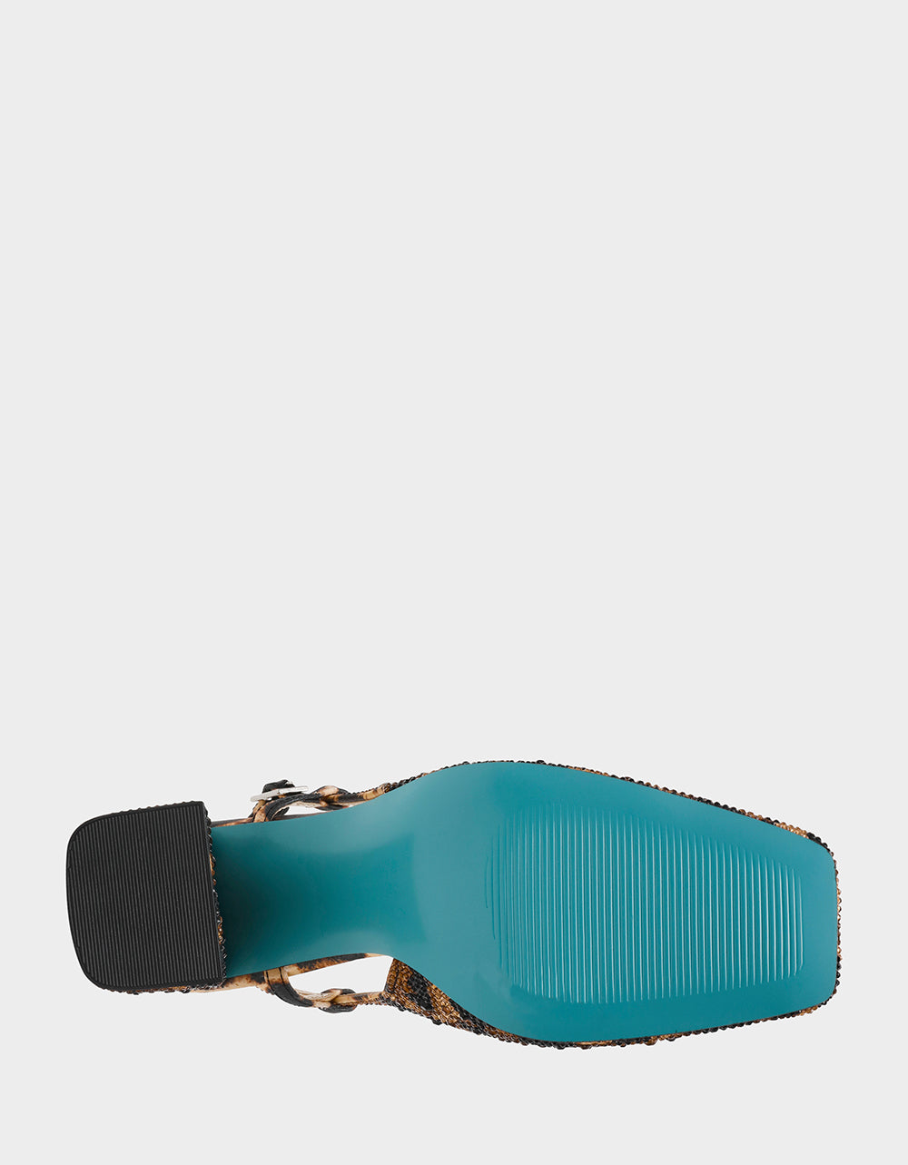 ELIAS LEOPARD Square-Toe Slingback Block Heels