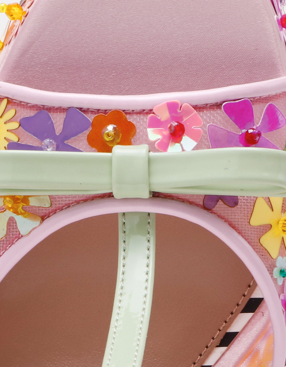 MELODIE PINK MULTI Women's Platform Floral Heel Sandal