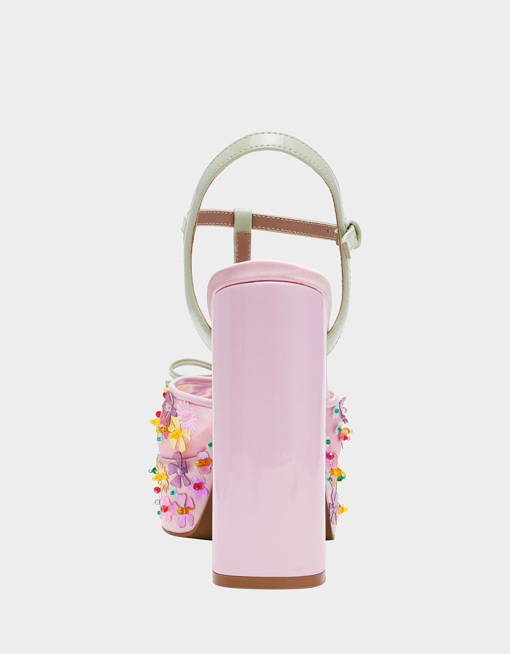 MELODIE PINK MULTI Women's Platform Floral Heel Sandal