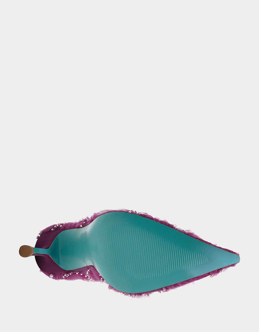 ROXIE OXBLOOD Pointed-Toe Mesh Stiletto Pump Women's Heel