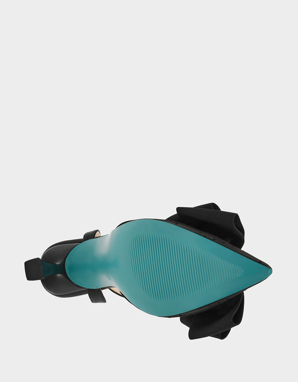 MARK BLACK Pointed-Toe Mesh Pump Rhinestone Bow Women's Heel