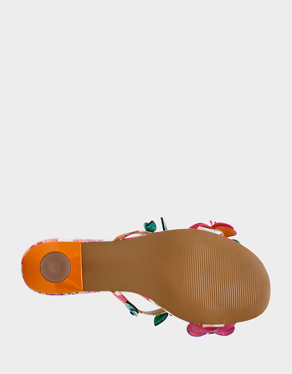 BEATRIZ WHITE MULTI Women's Floral Rhinestone Kitten Heel