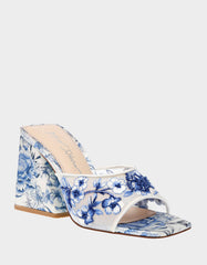 ROO BLUE FLORAL Slip-On Heel
