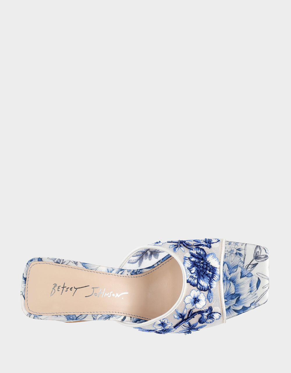 ROO BLUE FLORAL Slip-On Heel