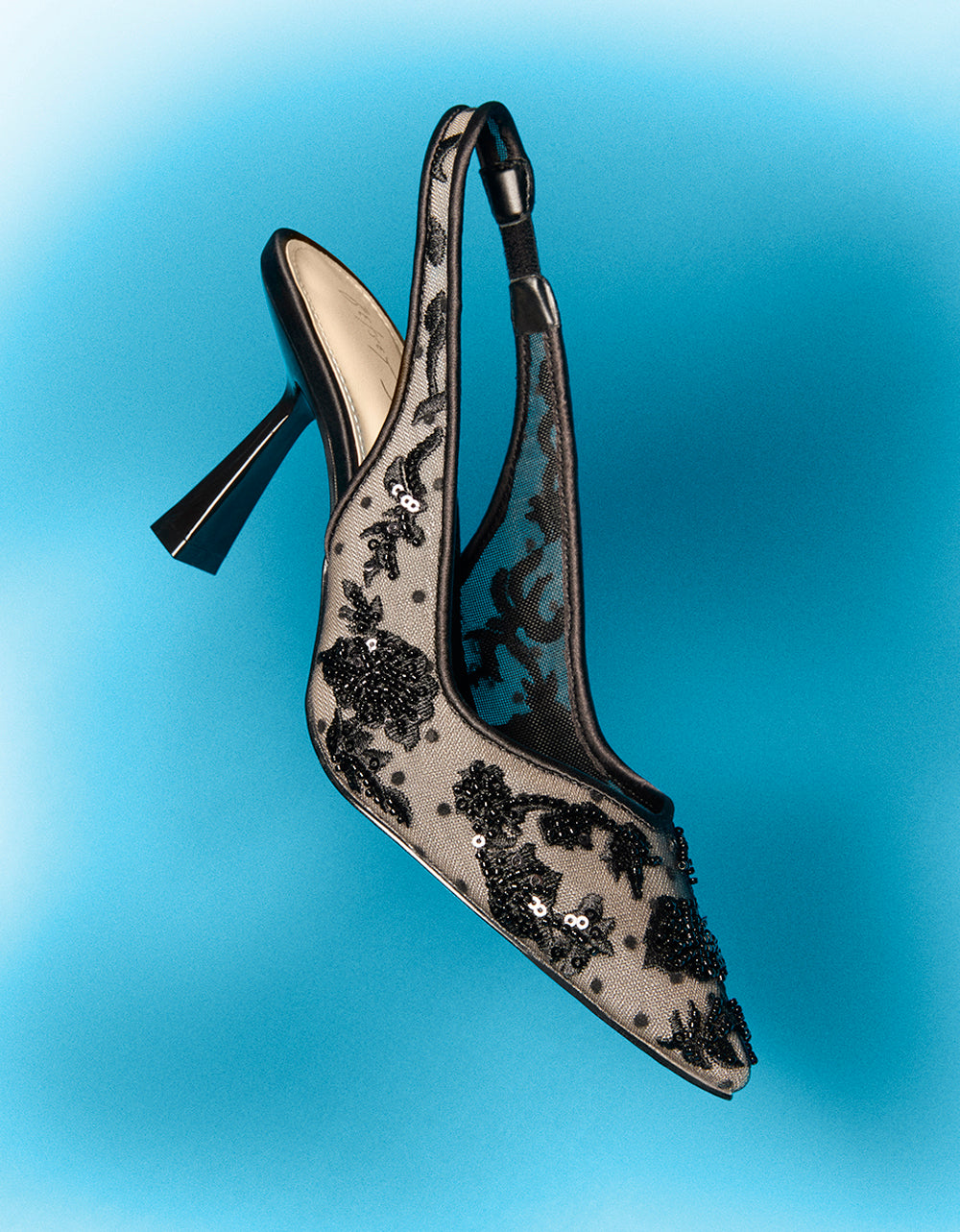 NIKKI BLACK Slingback Heels