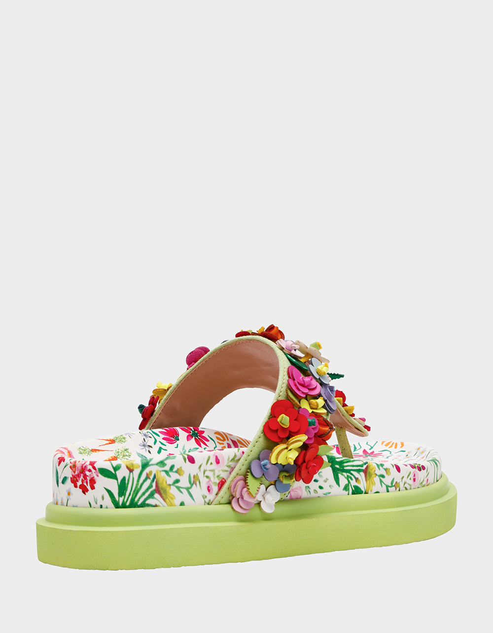 KAMMERON NATURAL FLORAL MULTI Women's Slip-On Footbed Floral Sandal