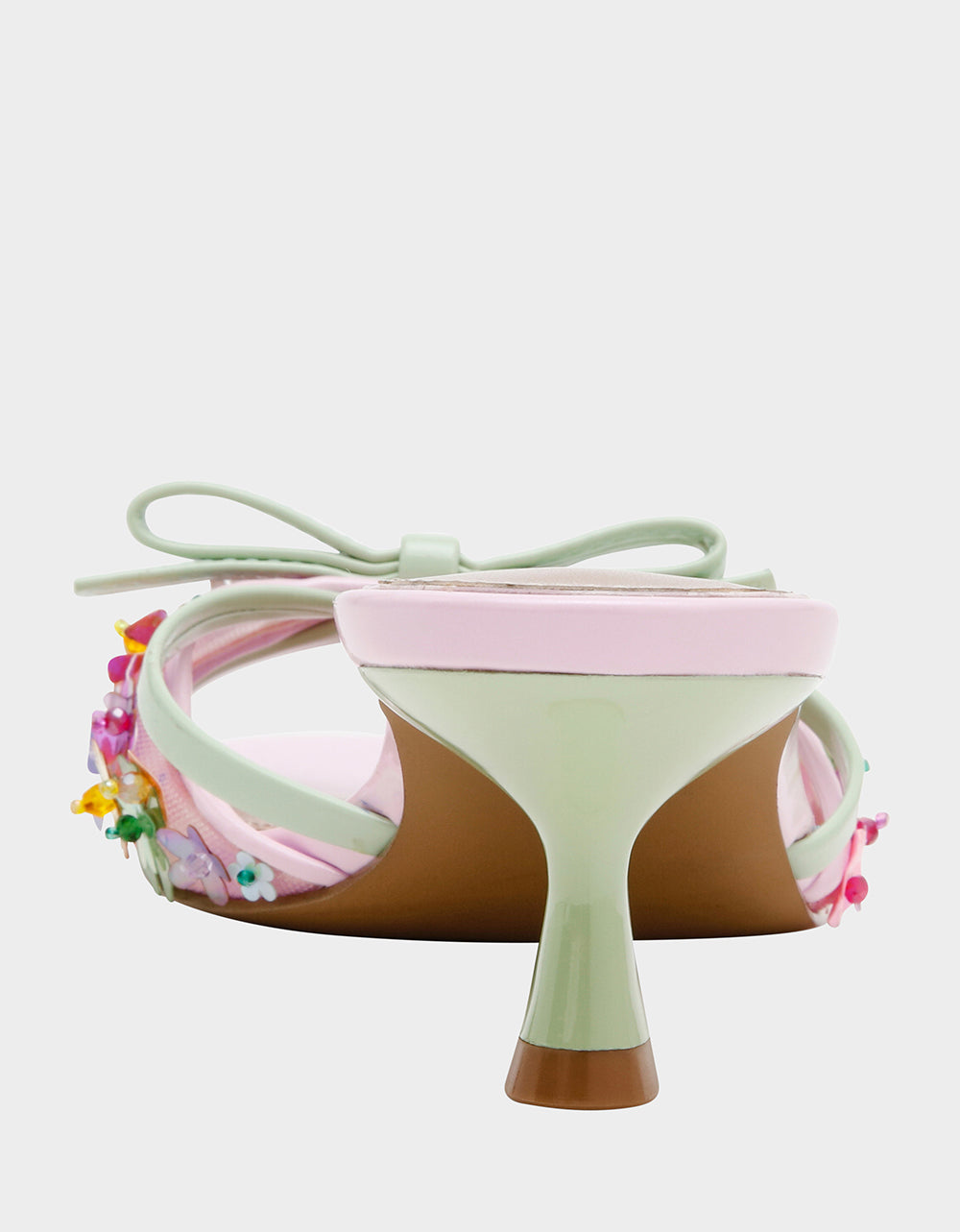 SHIRLEY Pink Multi Women's Kitten Heel Mule Heel