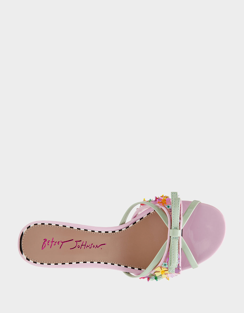 SHIRLEY Pink Multi Women's Kitten Heel Mule Heel