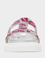 BILLY MULTI LIPS Women's Footbed Slip-On Lip Print Sandal