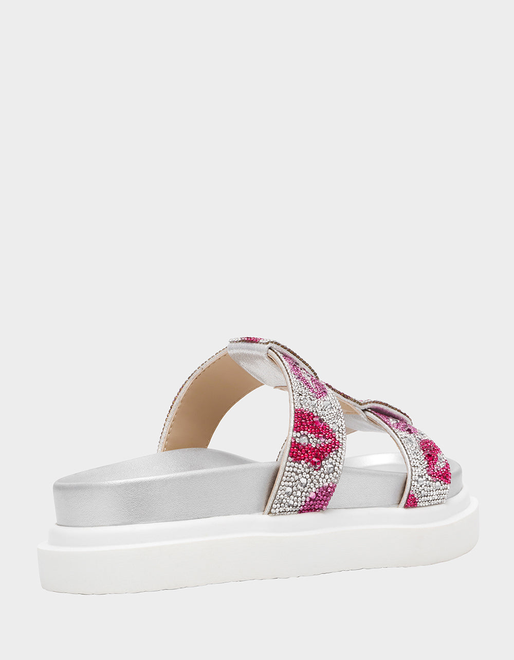 BILLY MULTI LIPS Women's Footbed Slip-On Lip Print Sandal