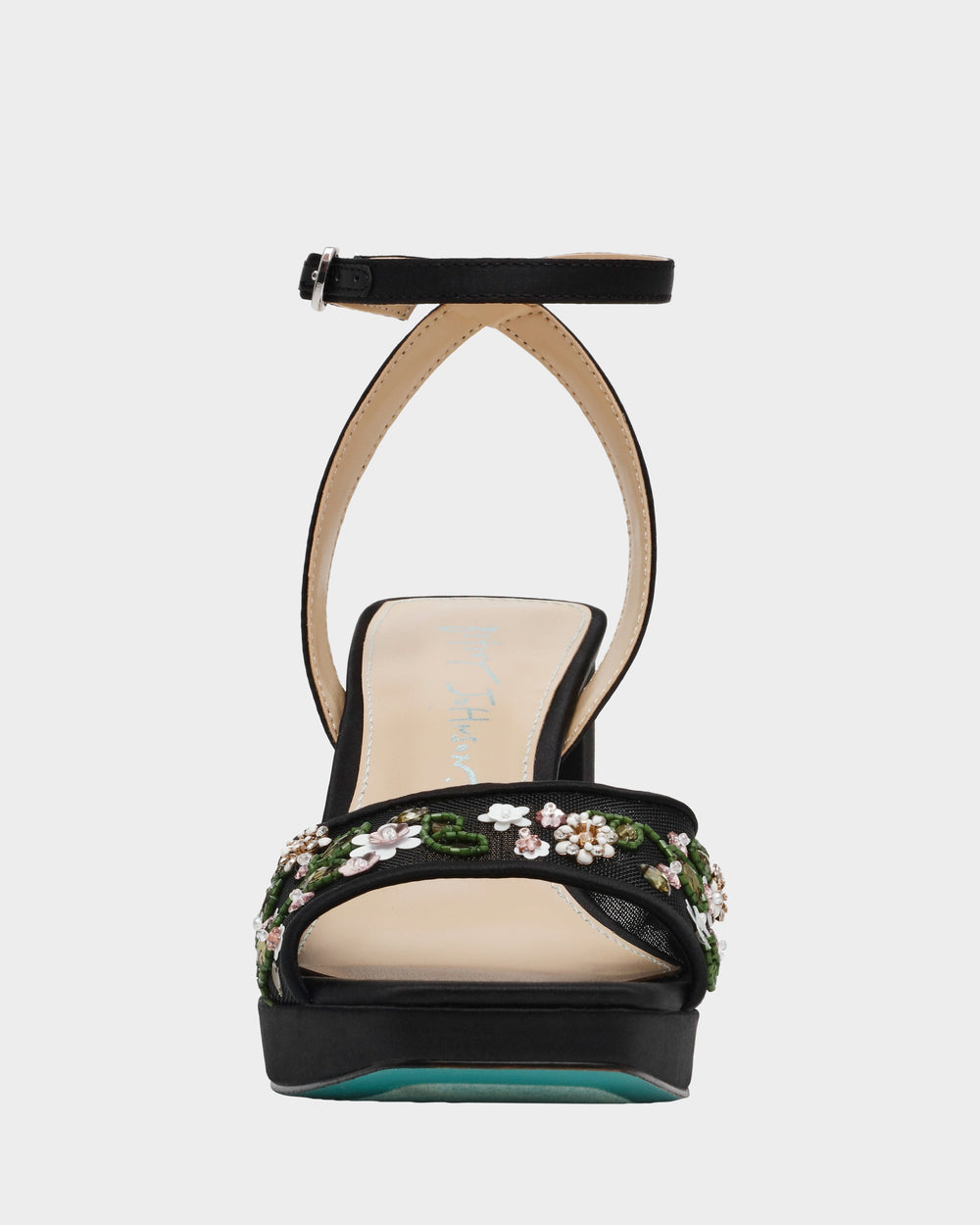 KIRRA BLACK Platform Strappy Square-Toe Block Heel