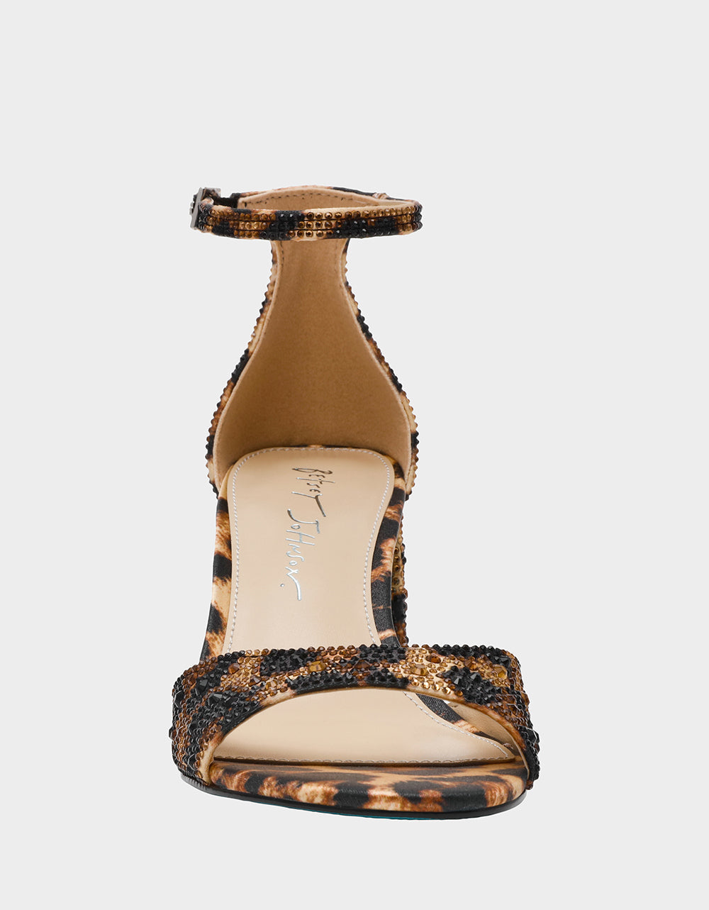 KAMI LEOPARD Block Heel Open Toe Women's Heel