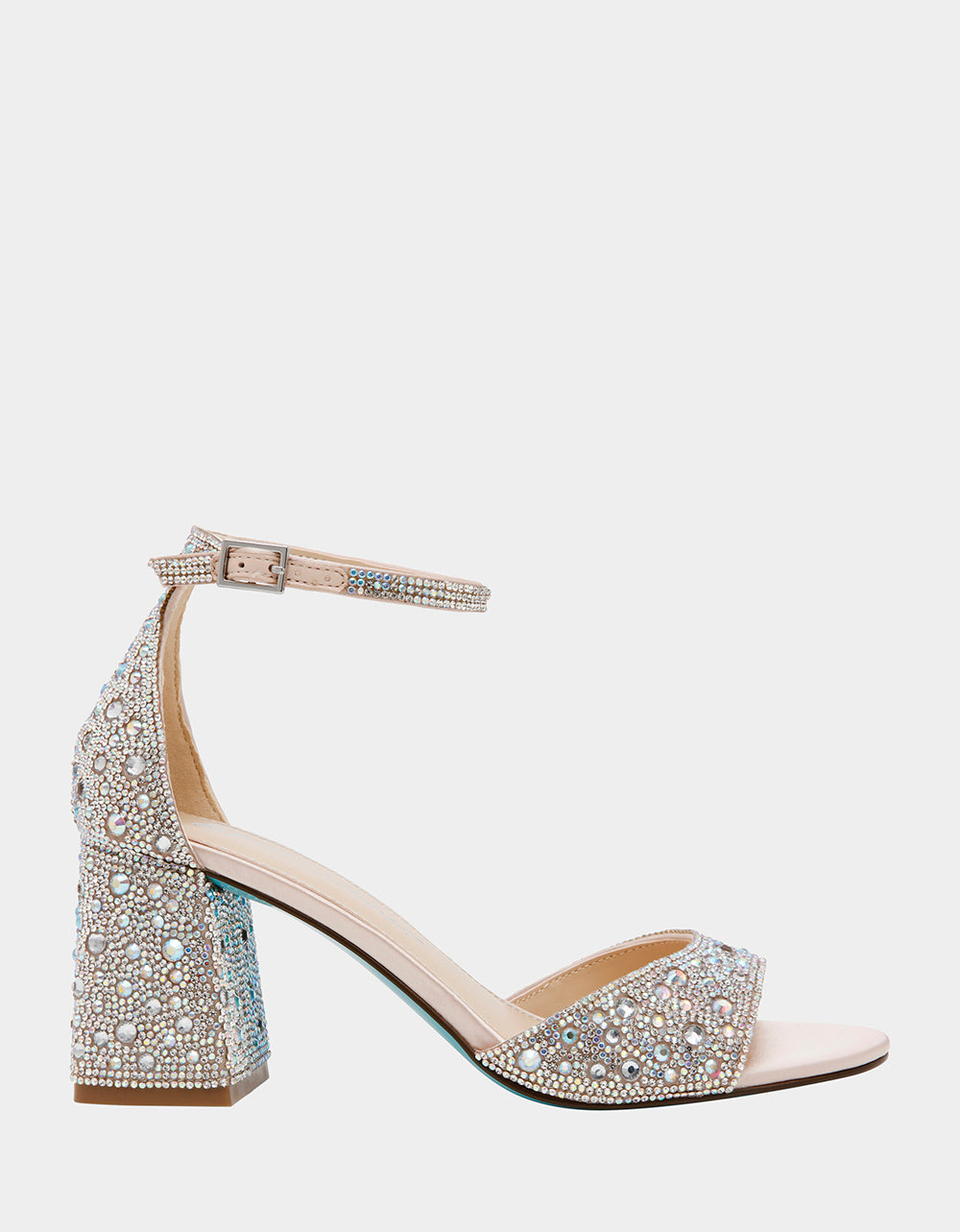 KAMI RHINESTONE Block Heel Open Toe Women's Heel