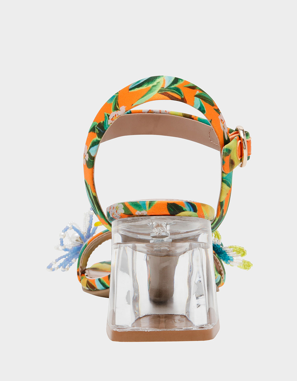 CINTHIA YELLOW MULTI Strappy Block Heel