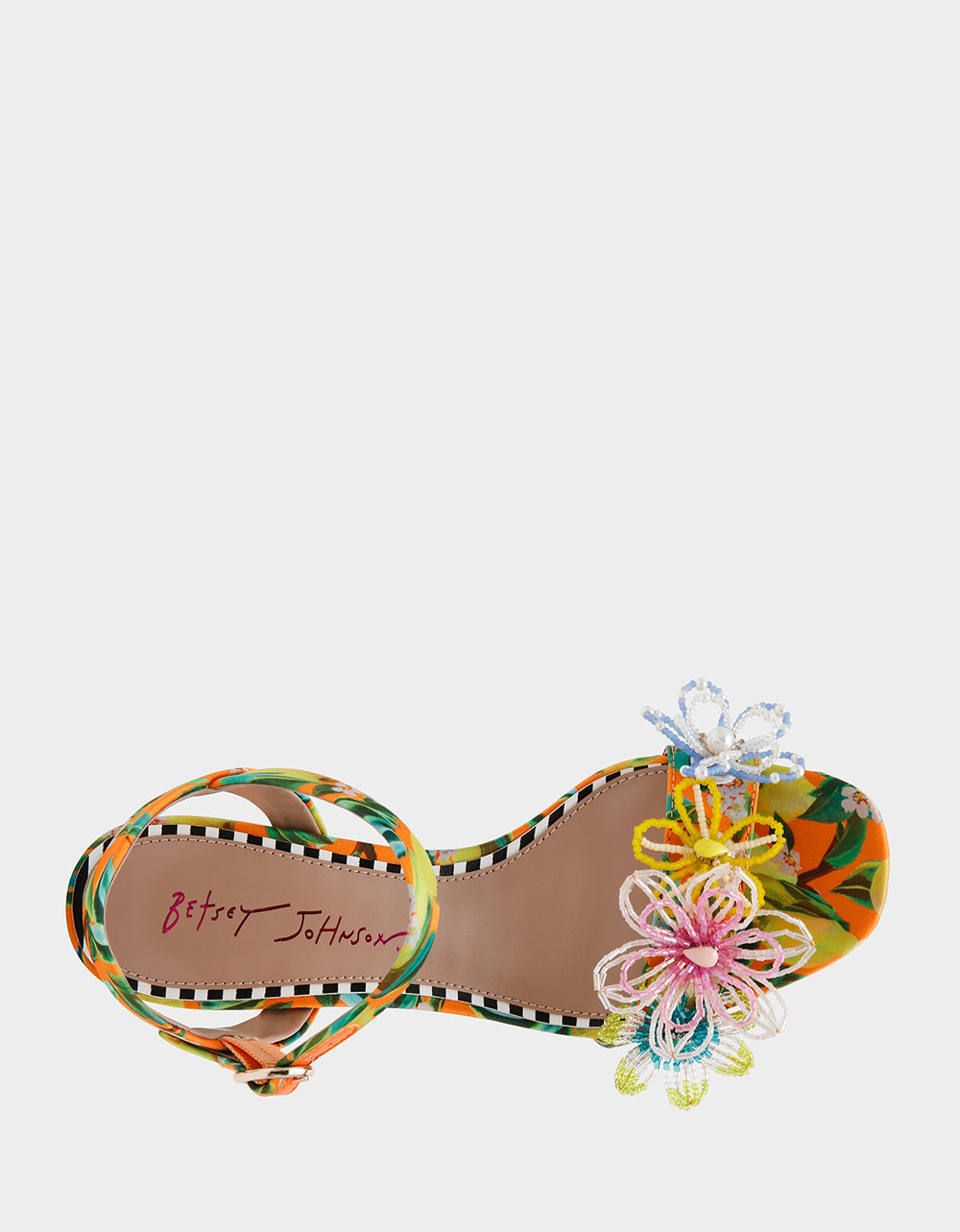 CINTHIA YELLOW MULTI Strappy Block Heel