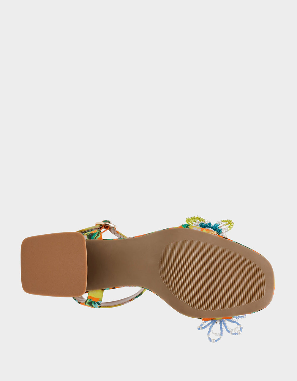 CINTHIA YELLOW MULTI Strappy Block Heel