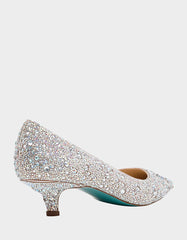 SCOUT RHINESTONE Bridal Kitten Heel