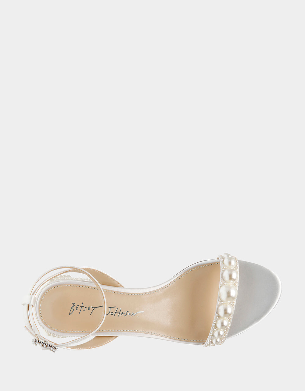 TINA IVORY Pearl Block Heel Sandal