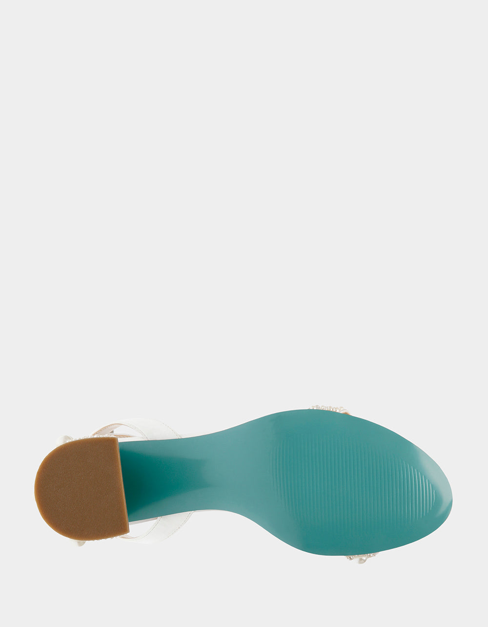 TINA IVORY Pearl Block Heel Sandal