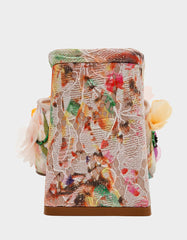 HEATH NUDE MULTI Women's Slip On Block Mule Floral Heel