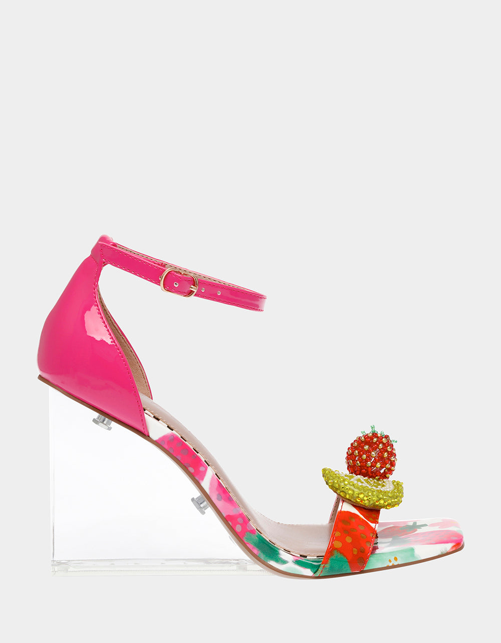 HARLEN BERRY MULTI Clear Wedge Heel
