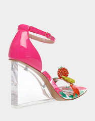 HARLEN BERRY MULTI Clear Wedge Heel
