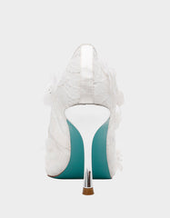 DARCY IVORY Women's High Stiletto Heel Floral Embellishments