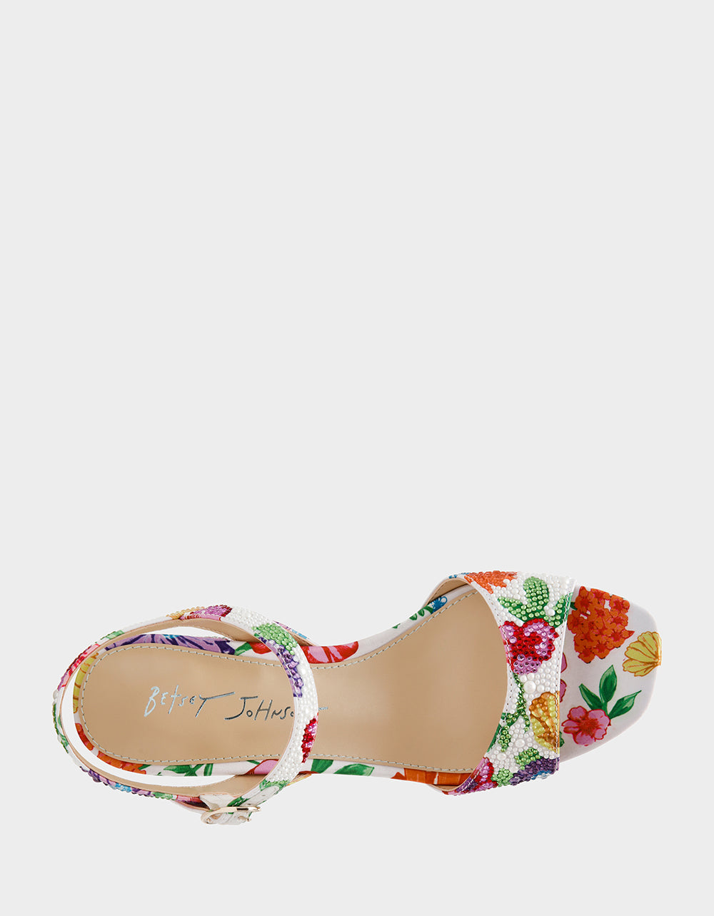 TAMY BRIGHT MULTI Women's Floral Block Heel Sandal