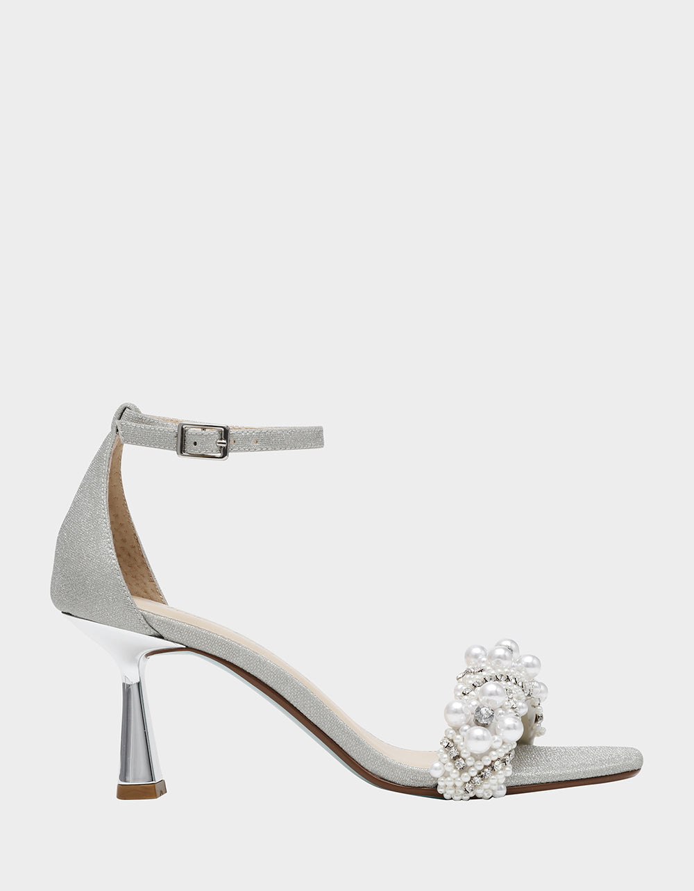 MILO SILVER Embellished Kitten Heel