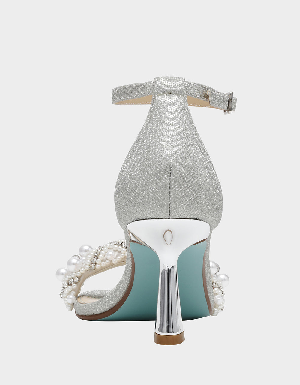 MILO SILVER Embellished Kitten Heel