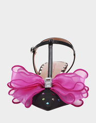 LILLYAN BLACK MULTI Pointed-Toe Rhinestone Embellished Women's Heel