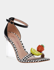 HARLEN BLACK MULTI Gingham Sandal