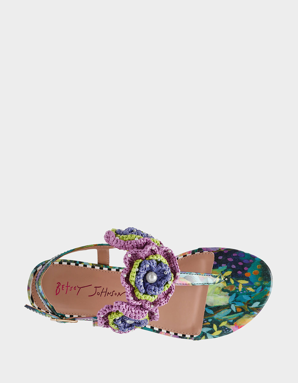 CINDII BRIGHT MULTI T-Strap Flat Thong Sandal