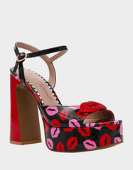 ALLYSON MULTI LIPS Women's Platform Sandal Heels