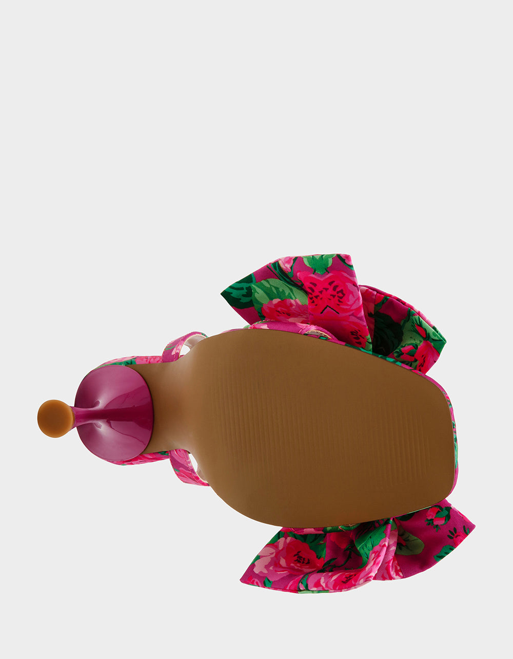 DENLY FUCHSIA FLORAL Square-Toe Strappy Heel