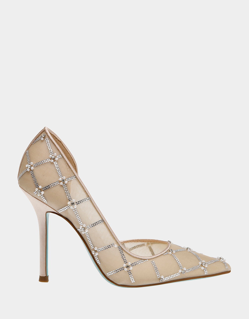 CRUZE NUDE Pointed Toe Mesh Heel