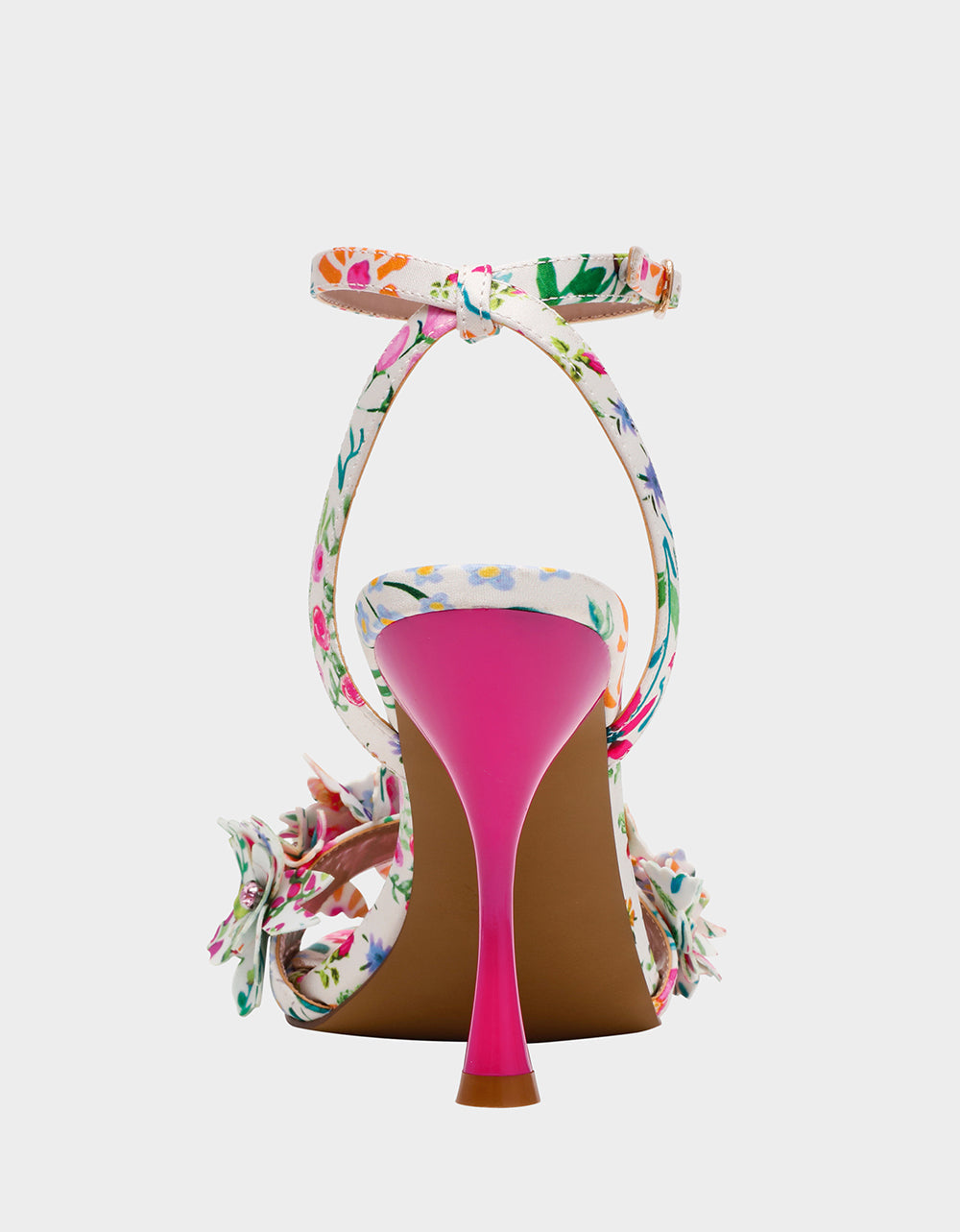 HILLEY NATURAL FLORAL MULTI Women's Floral High Heel Stiletto Sandal