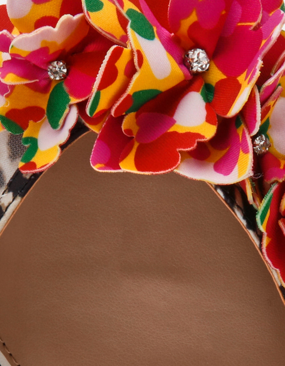 BAYLEE LEOPARD MULTI Women's Leopard Floral Slingback Kitten Heel