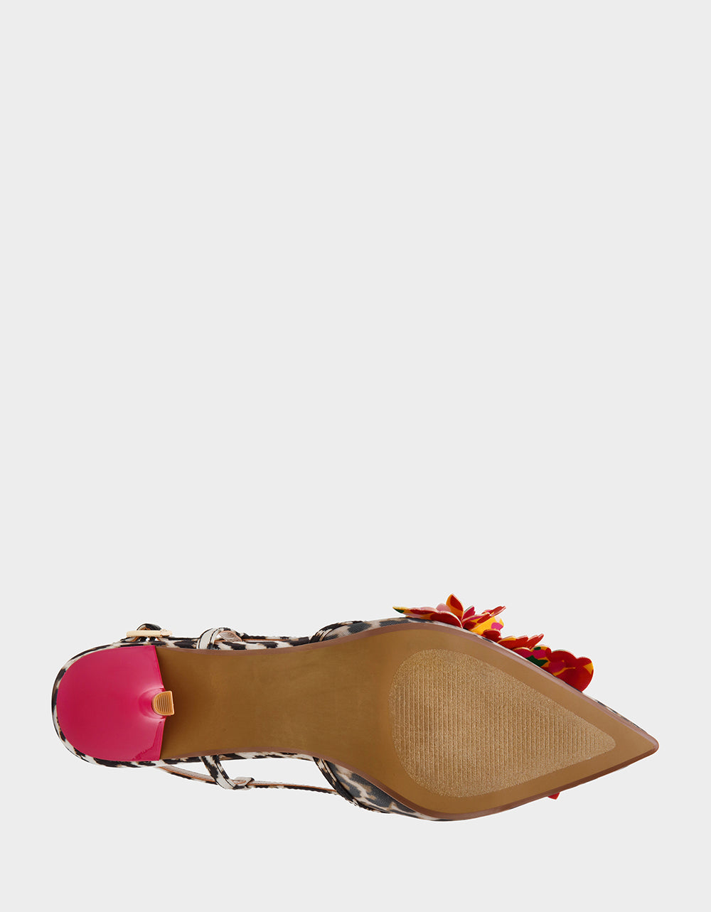 BAYLEE LEOPARD MULTI Women's Leopard Floral Slingback Kitten Heel