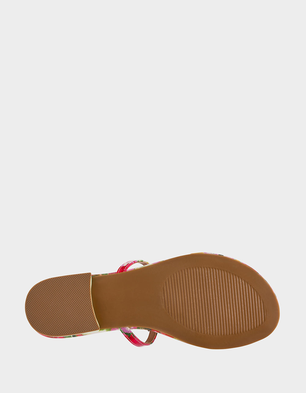 KENEDY GREENN FLORAL MULTI Women's Flat Pink and Green Floral Sandal